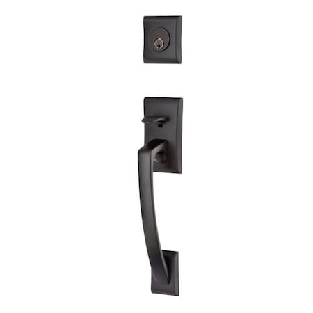 Emtek Flat Black Handleset 4827BLUS19 4827BLUS19